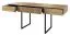 Schreibtisch Slatina 35, Farbe: Eiche / Schwarz, teilmassiv - Abmessungen: 80 x 190 x 65 cm (H x B x T)