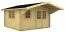Holz-Gartenhaus 5,5 x 4,48 Meter (inkl. Dach) | 2 Fenster | 40 mm Blockbohlen |natur unbehandelt | Satteldach | inkl. Fußboden | aus nordischer Fichte Abbildung