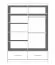 Kleiderschrank / Schiebetürenschrank 1,5 Meter breit | Lusatian 02 | Weiß / Schwarz | mit Spiegel | 6 Fächer | 2 Schubladen | 2 Türen | 218 x 150 x 61