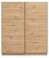 Schiebetürenschrank / Kleiderschrank mit genügend Stauraum Kule 01, Farbe: Eiche Artisan, eine Kleiderstange, sechs Fächer, Maße: 210 x 179 x 62,5 cm