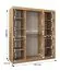 Schiebetürenschrank / Kleiderschrank Lagginhorn 16, Farbe: Kaschmir, 1,8 Meter breit, zwei Kleiderstangen, 10 Fächer, Aluminiumschienen, eine Spiegeltür