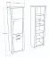 Vitrine Torrelavega 04, Farbe: Eiche Artisan / Hellgrau - Abmessungen: 200 x 63 x 42 cm (H x B x T)