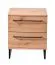 Schlafzimmer Komplett - Set A Crina, 6-teilig, Farbe: Eiche Artisan / Grau, ABS-Kanten, ein Doppelbett, zwei Nachtkommoden, eine Kommode, ein Kleiderschrank und ein Spiegel