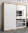 Schiebetürenschrank / Kleiderschrank Aizkorri 05A mit Spiegel, Farbe: Eiche Sonoma / Weiß matt - Abmessungen: 200 x 200 x 62 cm (H x B x T)