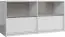 Kommode Alwiru 01, Farbe: Kiefer Weiß / Grau - 75 x 142 x 44 cm (H x B x T)
