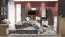 Jugendzimmer - Kommode Sallingsund 06, Farbe: Eiche / Weiß / Anthrazit - Abmessungen: 92 x 120 x 40 cm (H x B x T), mit 1 Tür, 3 Schubladen und 6 Fächern