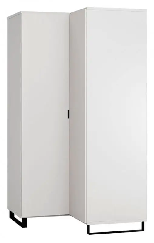 102 cm breiter Kleiderschrank mit 2 Türen | Farbe: Weiß Abbildung