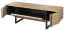 TV-Unterschrank Slatina 13, Farbe: Eiche / Schwarz, teilmassiv - Abmessungen: 46 x 140 x 45 cm (H x B x T)