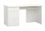 Schreibtisch mit drei Schubladen Aenna 120, Farbe: Weiß, stabil und robust, Griffe: Weiß, sehr gute Verarbeitung, Maße: 75 x 138 x 65 cm, für Büro