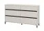 Kommode | 6 Schubladen | Farbe: Kaschmir | modernes Design | ABS-Kanten | Beine: Schwarz | Maße: 157 x 40 x 90 cm | gut kombinierbar