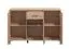 Sideboard / Kommode mit einer Schublade Sabas 01, Farbe: Eiche Artisan, Griffe & Beine: Schwarz, sechs Fächer, Maße: 90 x 138 x 40 cm, ABS-Kanten
