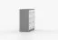 Kommod 80 cm breit | Weiß / Grau | Smolikas 17 | 90 x 80 x 50 cm | 4 geräumige Schubladen | weiße Holzgriffe | Kinder | Jugend