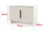 Schuhschrank mit zwei Drehtüren Boquilla 06, Farbe: Kaschmir, schlichtes Design, Push-to-open Funktion, vier Fächer, Maße: 42 x 70 x 40 cm, für den Vorraum