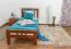 Kinderbett / Jugendbett "Easy Premium Line" K8, Buche Vollholz massiv kirschrot lackiert - Liegefläche: 90 x 200 cm