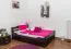 Jugendbett "Easy Premium Line" K4, inkl. 2 Schubladen und 1 Abdeckblende, 140 x 200 cm Buche Vollholz massiv schokobraun lackiert