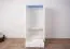 Kleiderschrank Kiefer Vollholz massiv weiß blau lackiert 003 - Abmessung 160 x 90 x 60 cm (H x B x T)