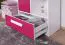 Kinderzimmer - Drehtürenschrank / Kleiderschrank Walter 03, Farbe: Weiß / Rosa Hochglanz - 191 x 80 x 40 cm (H x B x T)