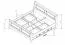 Doppelbett Jabron 07, Kiefer massiv Vollholz, Farbe: Kiefer - Liegefläche: 160 x 200 cm (B x L)