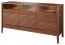 Kommode mit LED-Beleuchtung Gorica 07, in Eiche Rustikal, 85 x 161 x 50 cm, Soft Close System, teilmassiv, Antisol-Glas Bronze, 3 Türen und 9 Fächer