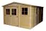 Gerätehaus, Gartenschuppen, Gartenhaus - 3 x 4 Meter - aus Holz / Blockbohlen - inkl. Dachpappe - Satteldach Abbildung