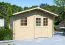 Holz-Gartenhaus 2,98 x 3,74 Meter (inkl. Dach) | Natur | Satteldach | 28 mm Blockbohlen-Haus Abbildung