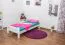 Bettrahmen für Kinder / Kinderbett 90 x 200 cm | Massivholz: Kiefer | Weiß Lackiert | inkl. Rollrost Abbildung