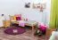 Kinderbett 80 x 200 cm | Massivholz: Kiefer | Natur Lackiert Abbildung