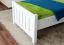 Bettrahmen für Kinder / Kinderbett 80 x 200 cm | Massivholz: Buche | Weiß Lackiert Abbildung