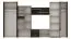 3,7 Meter breite Wohnwand | Eiche / Esche | Mourne 03 | 201 x 370 x 51 cm | 6 Türen | dunkle Holzoptik | dünne Griffe | viel Stauraum | Mehrteilig