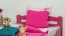 Jugendbett "Easy Premium Line" K4, 120 x 200 cm Buche Vollholz massiv rosa lackiert