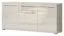 Kommode Garim 6, Farbe: Beige Hochglanz - 85 x 180 x 45 cm (H x B x T)