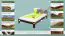 Kinderbett / Jugendbett Kiefer Vollholz massiv Nussfarben A5, inkl. Lattenrost - Abmessung 120 x 200 cm