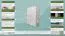 Kleiderschrank Kiefer Vollholz massiv weiß lackiert 017 - Abmessung 190 x 133 x 60 cm (H x B x T)