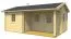 Saunahaus Oblitzen inkl. Fußboden - 70 mm Blockbohlenhaus, Grundfläche: 21,5 m², Satteldach