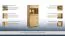 Vitrine Fazenda 21, Farbe: Natur, Eiche teilmassiv – 135 x 61 x 41 cm (H x B x T)