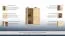 Vitrine Jussara 11, Farbe: Hellbraun, Eiche teilmassiv – 150 x 124 x 42 cm (H x B x T)