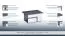 Jugendzimmer - Couchtisch Oskar 18, Farbe: Anthrazit / Weiß - 90 x 60 x 46 cm (B x T x H)
