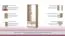 Kinderzimmer - Schrank Fabian 04, Farbe: Eiche Hellbraun / Weiß / Rosa - 190 x 80 x 40 cm (H x B x T)