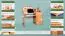 Schreibtisch Kiefer massiv Vollholz Erlefarben Junco 188 - Abmessungen: 106 x 120 x 57 cm (H x B x T)