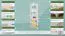 Regal Kiefer massiv Vollholz weiß lackiert Junco 50C - Abmessung 195 x 60 x 42 cm