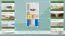 Regal Kiefer massiv Vollholz weiß lackiert Junco 52C - Abmessung 120 x 60 x 42 cm