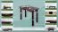 Tisch Kiefer massiv Vollholz Walnussfarben Junco 226B (eckig) - 50 x 90 cm (B x T)
