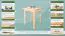 Tisch Kiefer massiv Vollholz natur Junco 233A (eckig) - 60 x 60 cm (B x T)