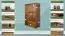 Kleiderschrank Kiefer Vollholz massiv Eichefarben Rustikal Junco 06 - Abmessung: 195 x 135 x 59 cm (H x B x T)