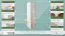 Schrank Kiefer massiv Vollholz weiß Junco 44 - Abmessung 195 x 45 x 42 cm