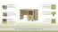 Kinderzimmer - Schreibtisch Benjamin 29, Farbe: Buche / Olive - 76 x 125 x 60 cm (H x B x T)