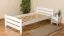 Kinderbett 100 x 200 cm | Massivholz: Buche | Weiß Lackiert Abbildung