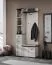 Garderobe mit Sitzgelegenheit | inkl. Sitzkissen | Farbe: Kaschmir / Schwarz | Maße: 90 x 32 x 203 cm | 2 Haken | Modernes Design | 1 Schuhschrank