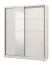 Kleiderschrank mit einer Spiegeltür Apatin 02, Schiebetürenschrank, zwei Kleiderstangen, 1,8 Meter breit, fünf Fächer, Farbe: Kaschmir, Maße: 215,5 x 180 x 60 cm