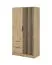 Moderner Kleiderschrank mit zwei Schubladen Leeds 15, Farbe: Eiche Artisan - Abmessungen: 200 x 105 x 51 cm (H x B x T)